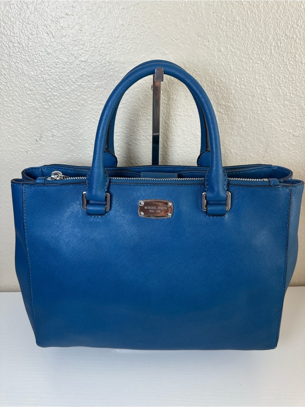 Michael Kors Royal Blue Saffiano Leather Satchel
